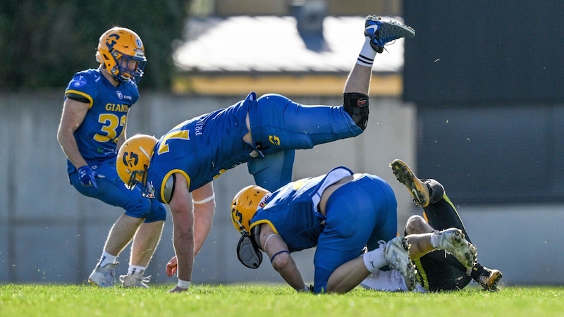 In den bisherigen vier AFL-Spielen stampften die Giants ihre Gegner in den Boden. (Bild: GEPA pictures)