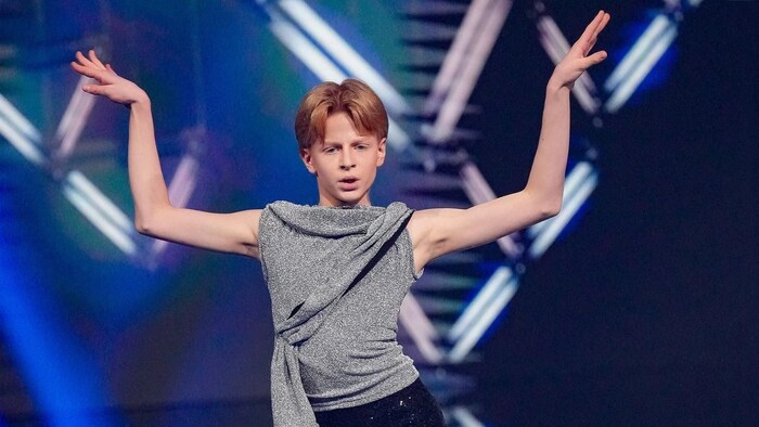 Simone was particularly touched by the young dancer Konstantin (pictured) during the recording.