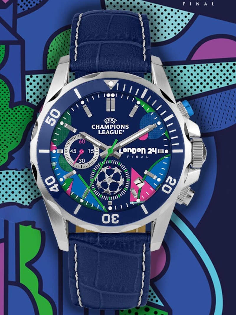 The company is a UEFA license partner and produces the Champions League watch, which costs 249 euros. (Bild: Jacques Lemans)