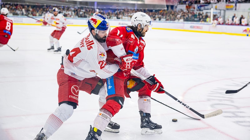 Manuiel Ganahl und der KAC konnten die Bullen gut vom Tor weghalten. (Bild: GEPA pictures)