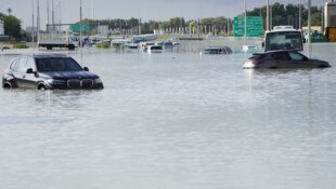 Land unter in der Wüste – doch waren wirklich geimpfte Wolken daran schuld? (Bild: AP)