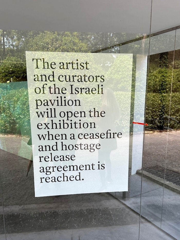 The Israel pavilion remains closed.
