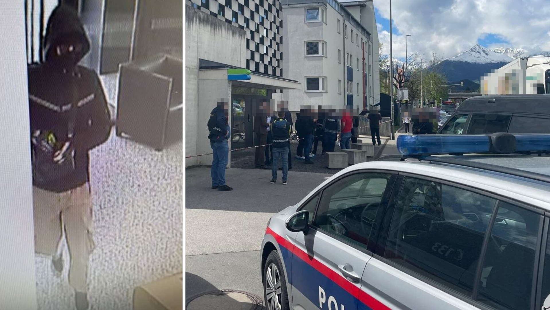 Late Tuesday morning, the BTV branch on Mitterweg in Innsbruck was robbed by an unknown person. (Bild: Polizei, Markus Gassler)
