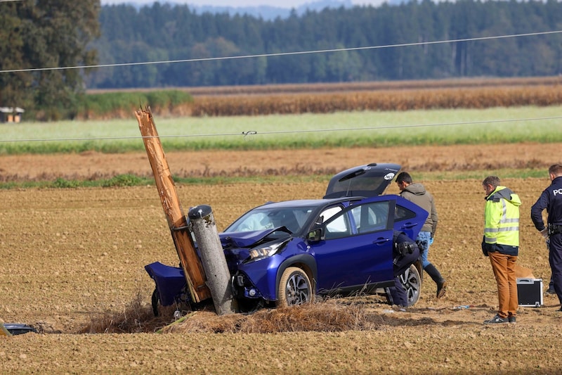 Die Flucht des Angeklagten hatte mit diesem Unfall geendet. (Bild: Pressefoto Scharinger © Daniel Scharinger)