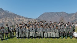 Die Feuerwehrmusik Langwies in Ebensee (Bild: friedrich scheichl)