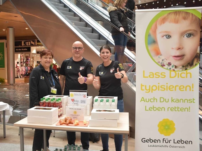 Auf der Suche nach Lebensrettern. Dr. Barbara Pelzmann, Kurt Posch und Lisa Jost von Geben für Leben.