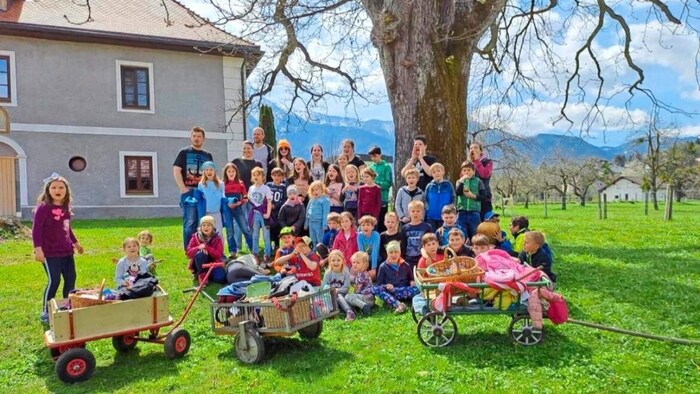 Mit Wagerl waren die Georgijäger in Finkenstein unterwegs.