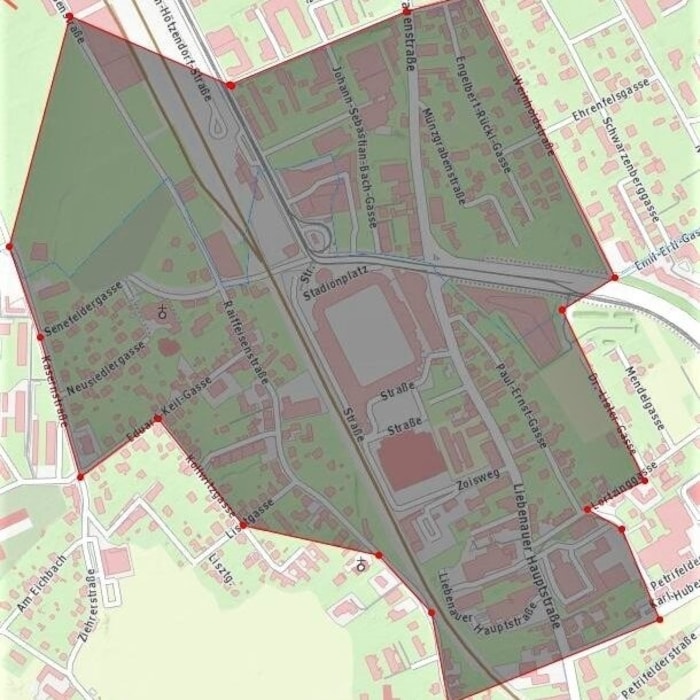 Here you can see the boundaries of the zone.