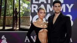 Jessica Goicoechea und Marc Bartra sind seit Anfang 2023 offiziell ein Paar. (Bild: APA/AFP/JORGE GUERRERO, instagram.com/goicoechea)