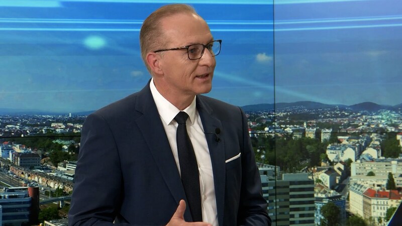 Gerhard Christiner, Vorstand Austrian Power Grid AG, im krone.tv Talk. (Bild: krone.tv)
