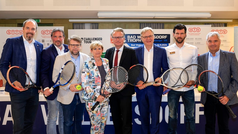 Prominente Besetzung bei der Pressekonferenz zum steirischen Tennis-Highlight (Bild: GEPA pictures)