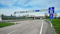 Das ist sie, die kürzeste Autobahn Österreichs – die A 122 – mitten in Klagenfurt (Bild: Hannes Wallner)