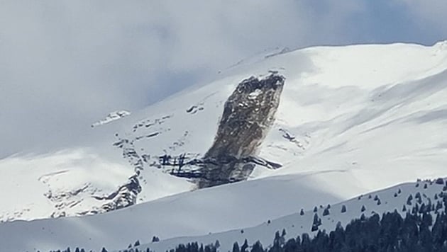 The avalanche was clearly visible from the Drau Valley. (Bild: zVg)