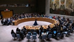 Abstimmung im UNO-Sicherheitsrat bei der Sitzung am Donnerstag (Bild: AP)