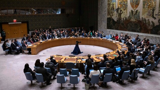 BM Güvenlik Konseyi'nin Perşembe günkü toplantısında yapılan oylama (Bild: AP)