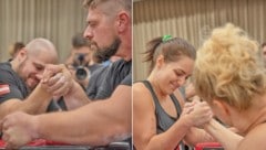 Männer und Frauen matchen sich bei den Armwrestling-Meisterschaften. (Bild: Armwrestling Austria)