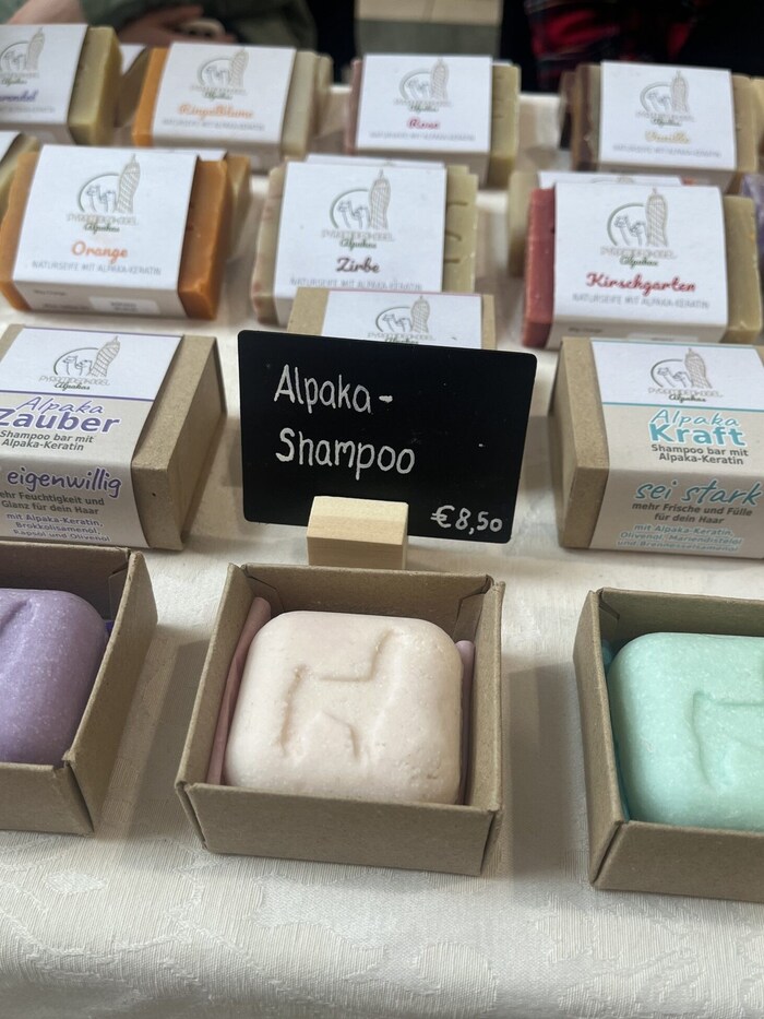 Alpaka-Seife in den verschiedensten Gerüchen.