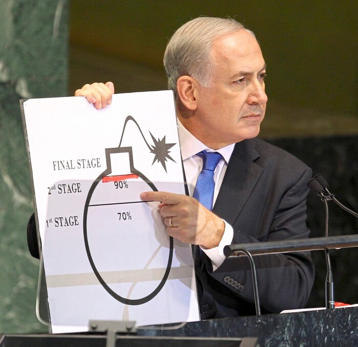 Israels Premier warnt vor dem Atomprogramm des Irans.