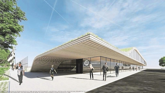 So könnte das neue Trainingszentrum von Sturm in Puntigam aussehen. (Bild: Sturm Graz)
