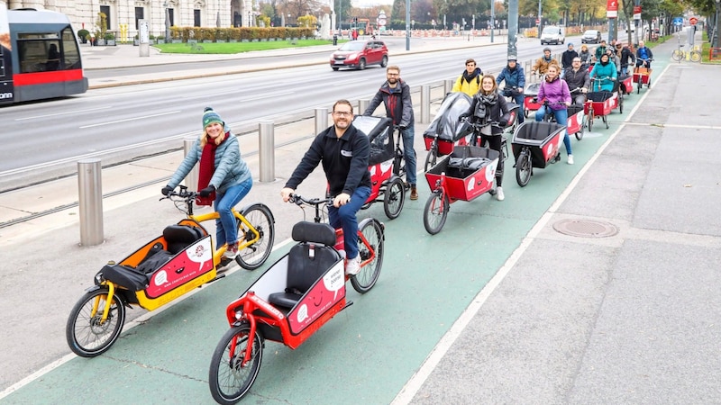 Gerade im urbanen Bereich sind Lastenräder genial einsetzbar. (Bild: Mobilitätsagentur/Christian Fürthner)