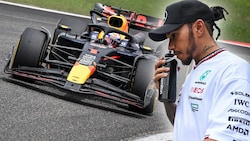 Max Verstappen (li.) holt sich die Pole-Position, Lewis Hamilton landete nur auf Platz 18. (Bild: APA/AFP/Hector RETAMAL)