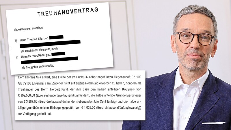 Im U-Ausschuss erwarten Herbert Kickl einige brisante Fragen zu einem neu aufgetauchten Treuhandvertrag. (Bild: Peter Tomschi, Krone KREATIV)