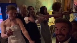 Die Spice Girls feierten und sangen mit Victoria Beckham ihren Superhit „Stop“ – und man sieht: David Beckham gefällt das! (Bild: www.instagram.com/davidbeckham)