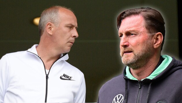 Ralph Hasenhüttl (r.) ließ sich die Kritik von Mario Basler (l.) nicht gefallen. (Bild: GEPA pictures)