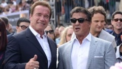 Früher Erzfeinde, heute beste Freunde: Arnold Schwarzenegger und Sylvester Stallone ... (Bild: www.PPS.at)