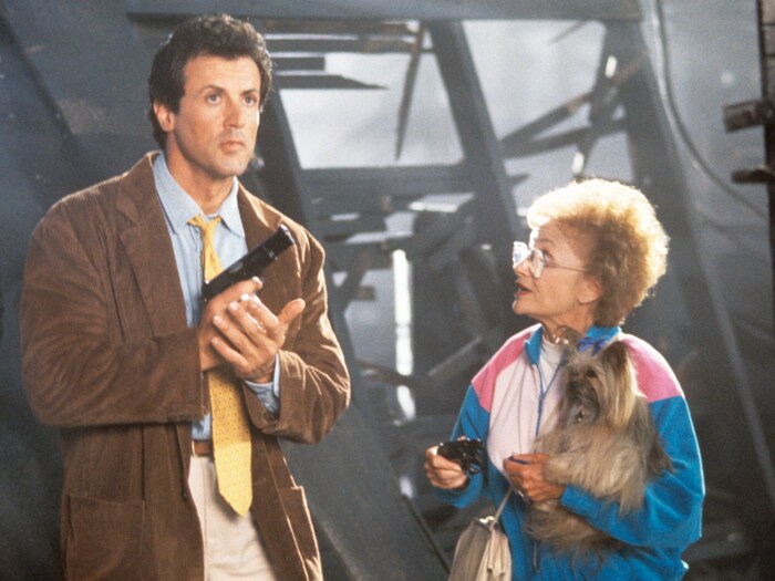 Sylvester Stallone and Estelle Getty in "Stop or My Mother Will Shoot