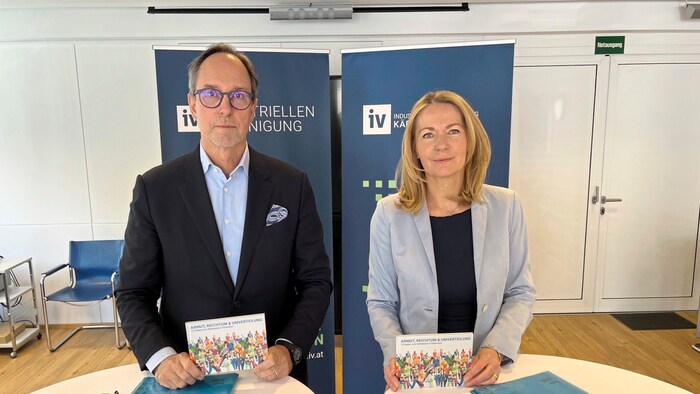 IV-Präsident Timo Springer und IV-Geschäftsführerin Claudia Mischensky präsentierten nicht nur ...