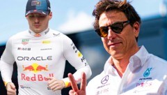 Läuft da etwas zwischen Max Verstappen (li.) und Toto Wolff? (Bild: EPA)