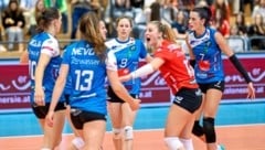 Die TI-Volleyballerinnen wollen am Dienstag den ersten Meistertitel holen. (Bild: GEPA pictures)