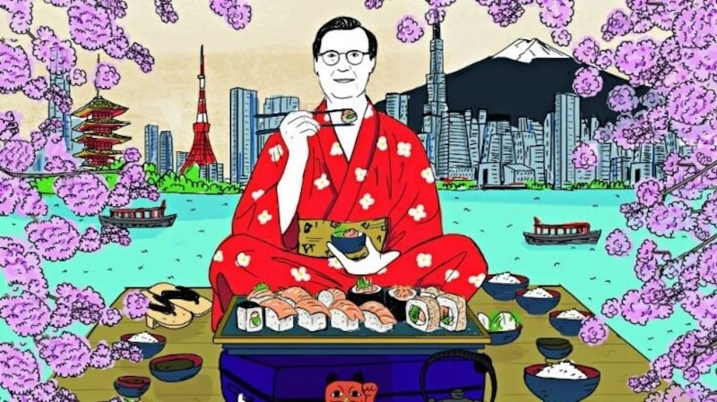 Wo es das beste Sushi in Tokio gibt? Natürlich weiß Hans Mahr auch das ... (Bild: thehans.tv)