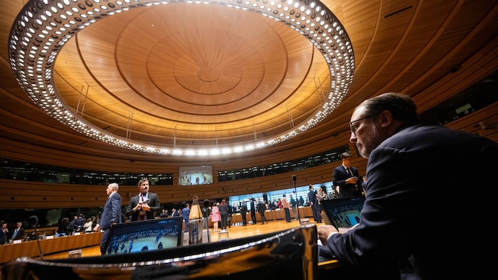 Austria's Foreign Minister Alexander Schallenberg on Monday in Luxembourg