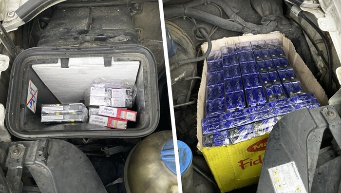 43 karton cigarettát találtak a vámosok a motortérben.