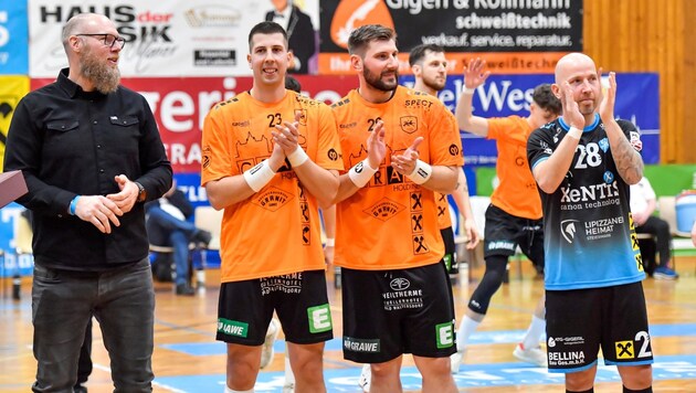 Pajovic (l.) believes that Graz and Bärnbach/Köflach will stay in the HLA class (Bild: GEPA pictures)