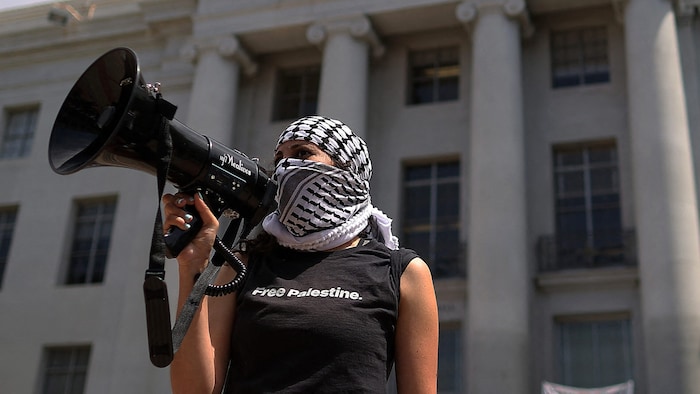 Auch an der University of California in Berkeley wird protestiert.