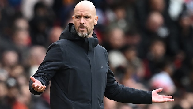 Man United coach Erik ten Hag (Bild: APA/AFP/Paul ELLIS)