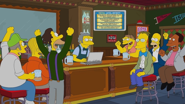 One of the regulars from Moe's Tavern has now died a serial death on "The Simpsons". (Bild: Courtesy Everett Collection / Everett Collection / picturedesk.com)