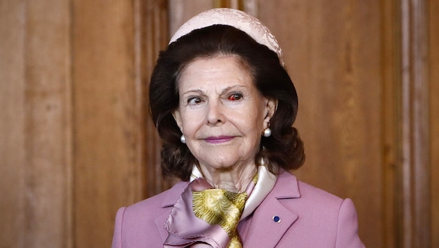 Queen Silvia had a bloodshot eye during the state visit of the new Finnish President Alexander Stubb in Stockholm. (Bild: Stella / Action Press / picturedesk.com)