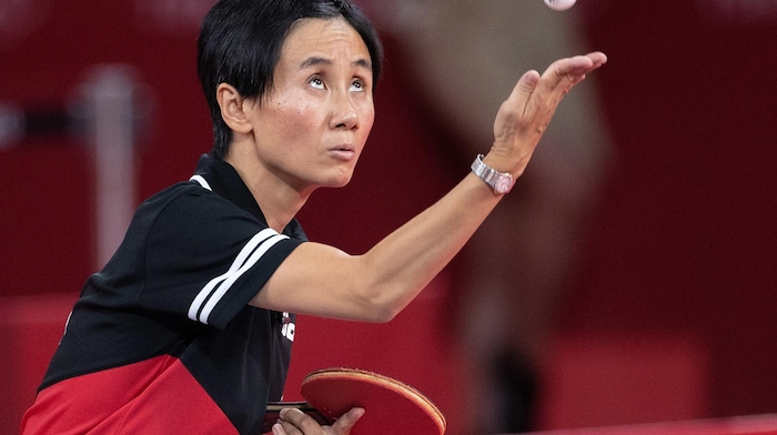Tischtennis kann man mit Liu Jia probieren.