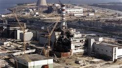 Vom explodierten Reaktorblock in Tschernobyl aus verbreitete sich am 26. April 1986 eine ...