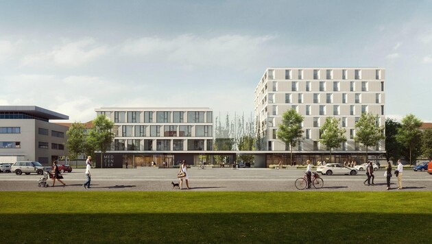 A medical center and 46 apartments will be built in Prinz Eugen Strasse by the end of 2025. (Bild: expressiv.at)