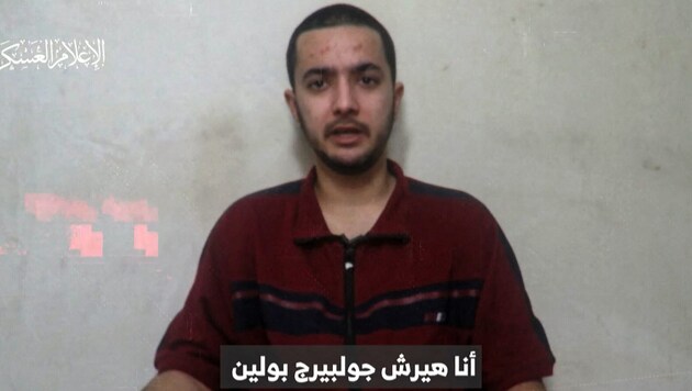 Hamas published a video of an alleged hostage on Wednesday. (Bild: AFP)