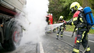 Der Lkw musste gestoppt werden. 