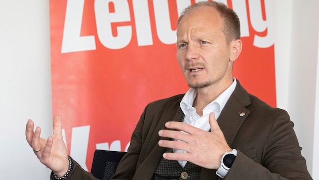 Johannes Anzengruber meglepő módon bejutott a polgármester-választás második fordulójába. Vajon tényleg ő lesz Innsbruck új polgármestere? (Bild: Christian Forcher )
