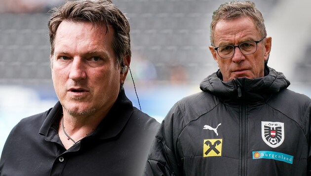 Andi Herzog (li.) und Ralf Rangnick  (Bild: GEPA pictures)