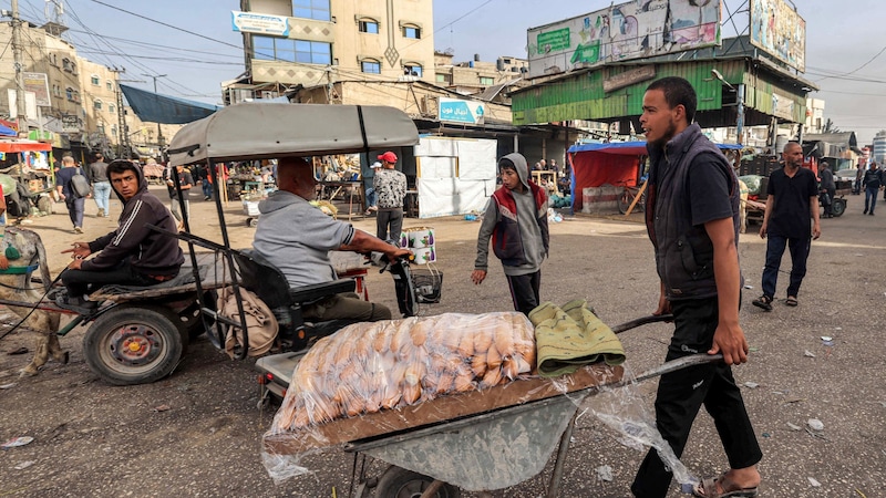 Hundreds of thousands of Palestinian internally displaced persons are staying in Rafah. (Bild: AFP)