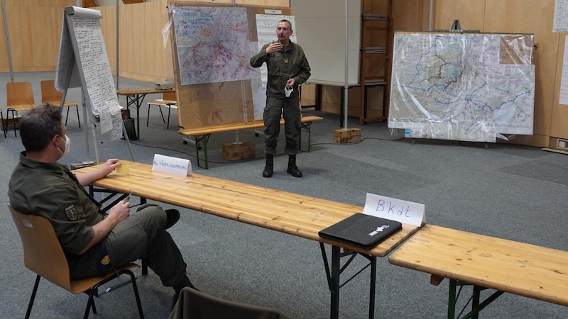 Konstantin Pochmarski bei einer Milizübung des Versorgungsbataillons (Bild: Bundesheer/VR1)